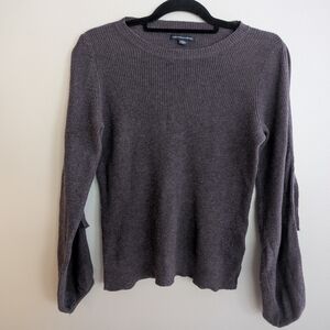 American Eagle Women's Purple Knit Open Tie Sleeves Sweater Medium